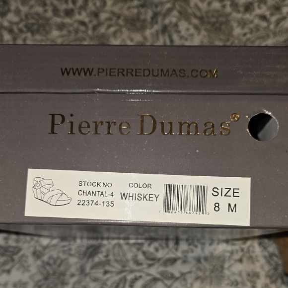 Pierre Dumas Brown Cork Wedge Sandals - Picture 9 of 9